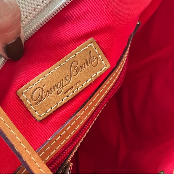 Dooney & Bourke Tan and Cream Canvas Tote - Picture 6 of 7